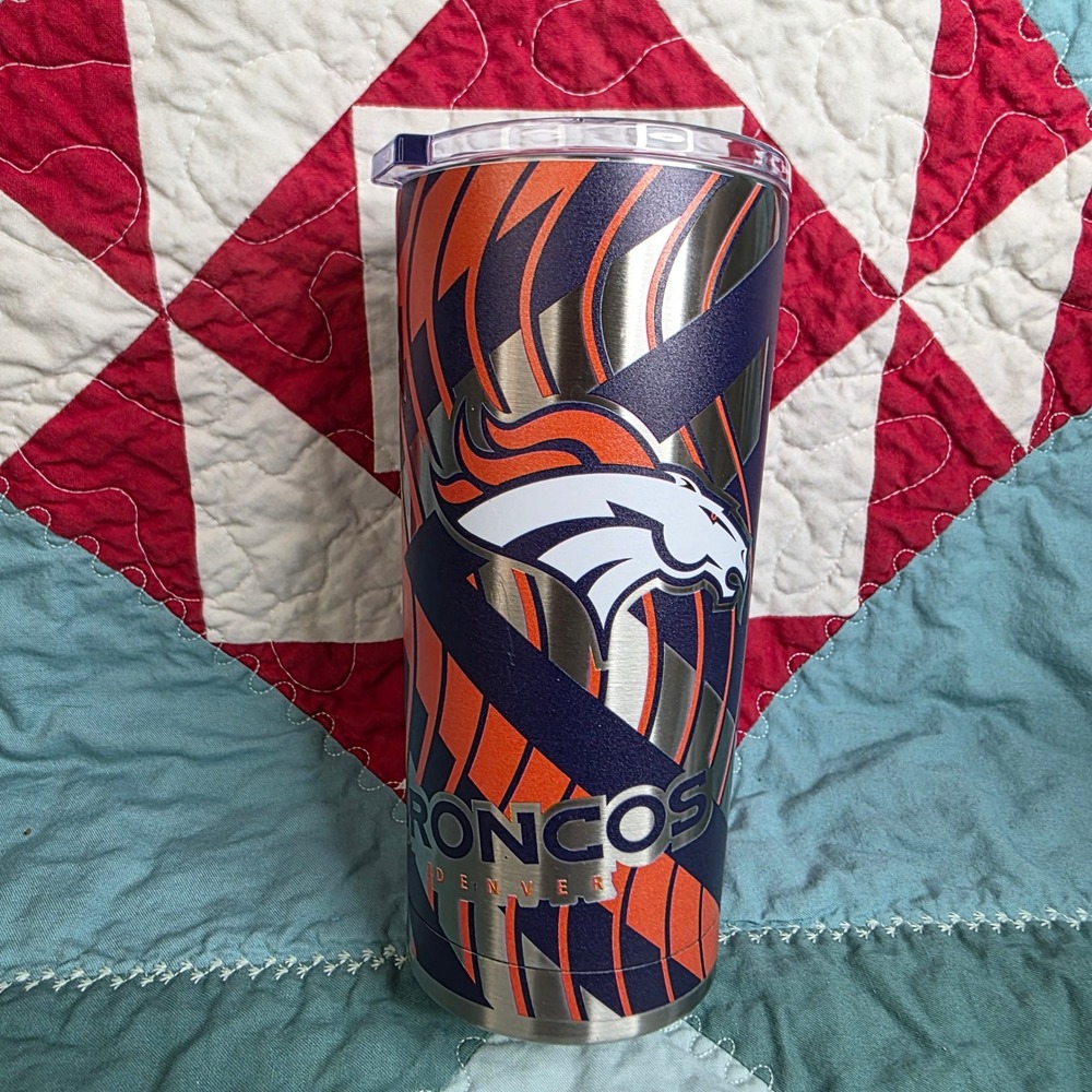 Denver Broncos Boelter Brands 20oz Stainless Steel Insulated Tumbler Orange Blue